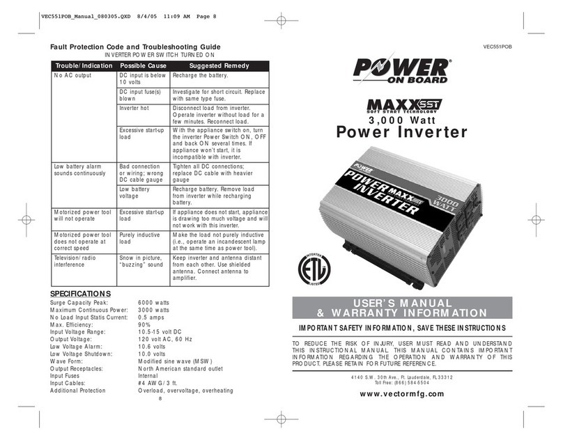 POWER ON BOARD MAXX SST User's manual & warranty information POWER ON BOARD MAXX SST User's manual & warranty information