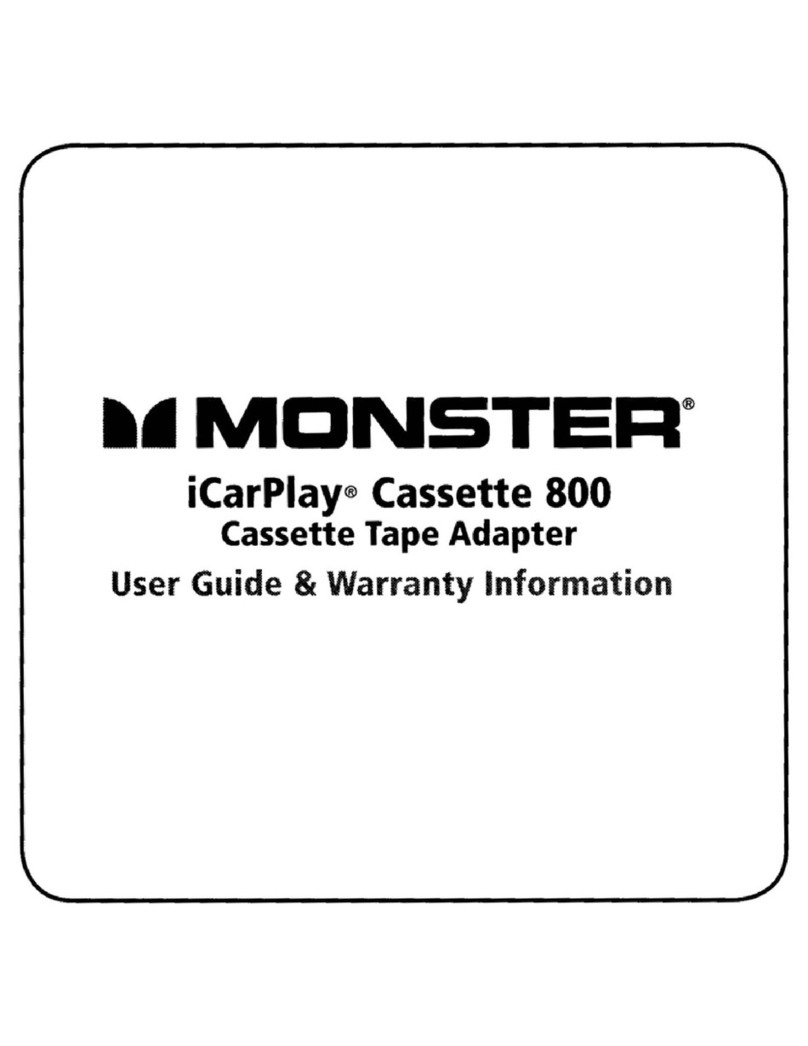 Monster iCarPlay Cassette 800 User guide & warranty information