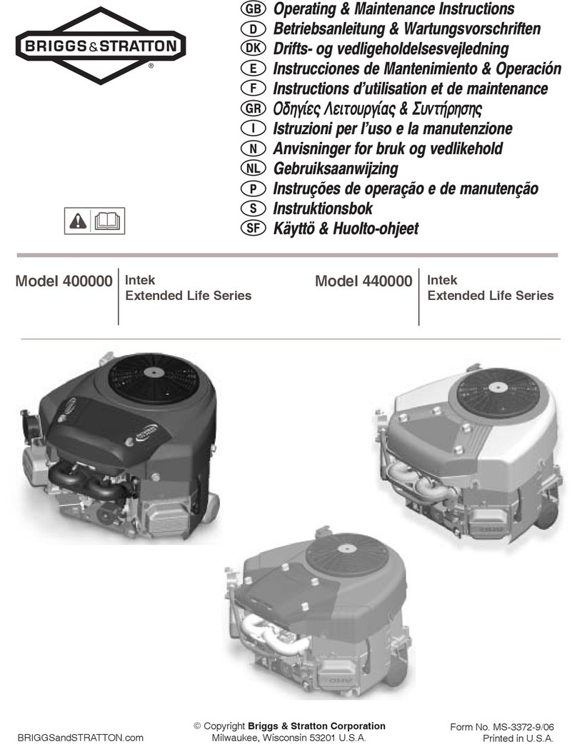 Briggs & Stratton 400000 Professional Series Operating and maintenance instructions