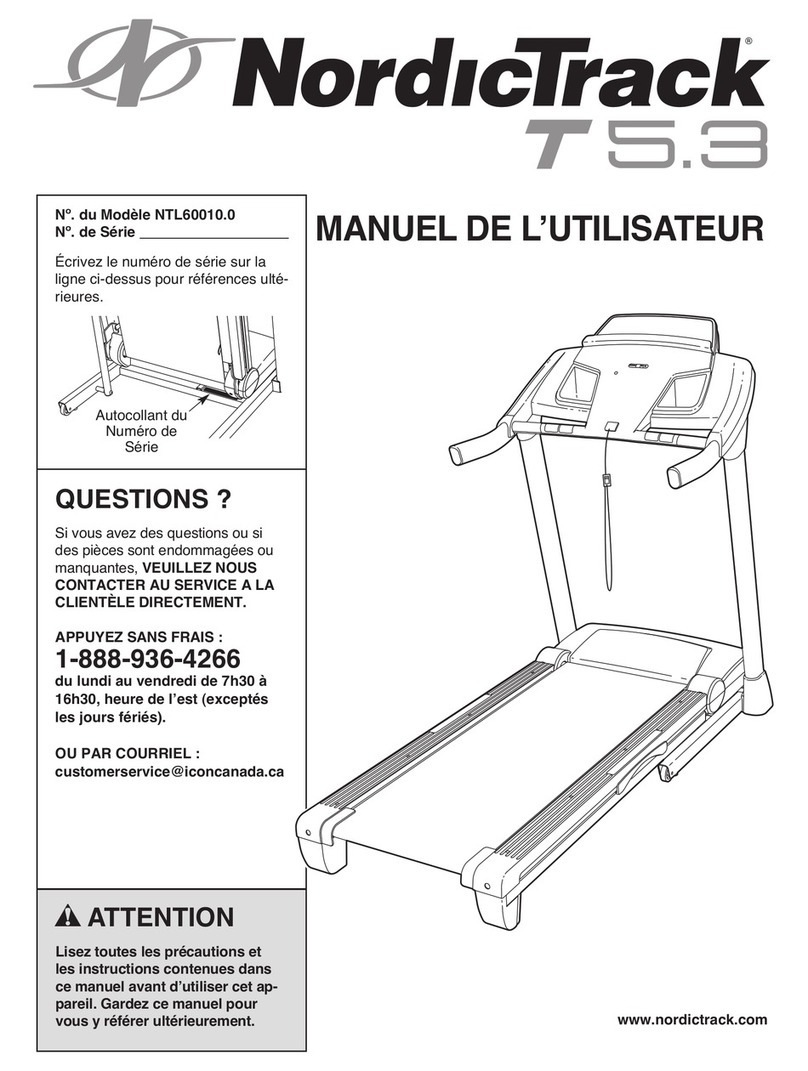 NordicTrack T 5.3 Treadmill Manuel de l'utilisateur