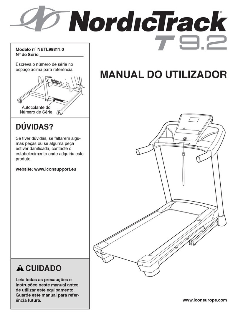 NordicTrack T 9.2 Treadmill Setup guide