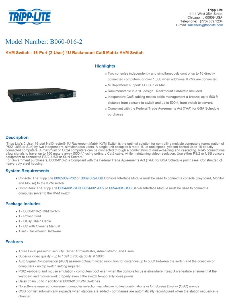 Tripp Lite NetDirector B060-016-2 User manual