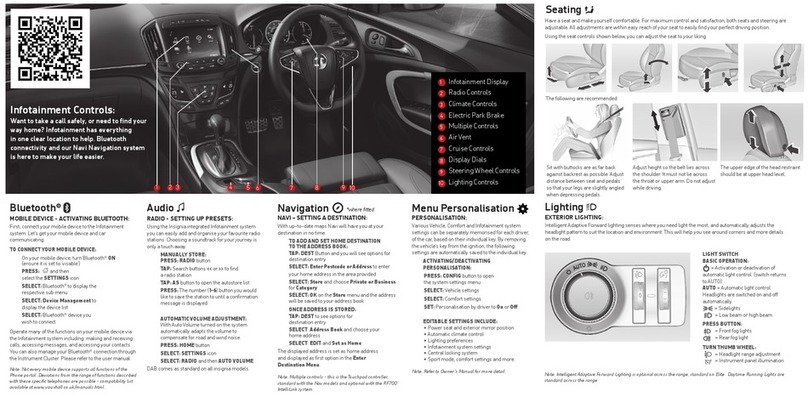Vauxhall MY15 INSIGNIA quick start guide