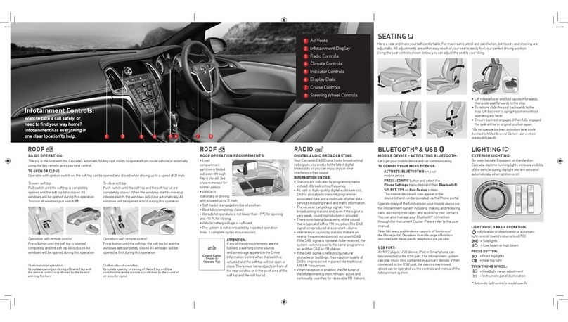 Vauxhall Cascada 2014 User manual