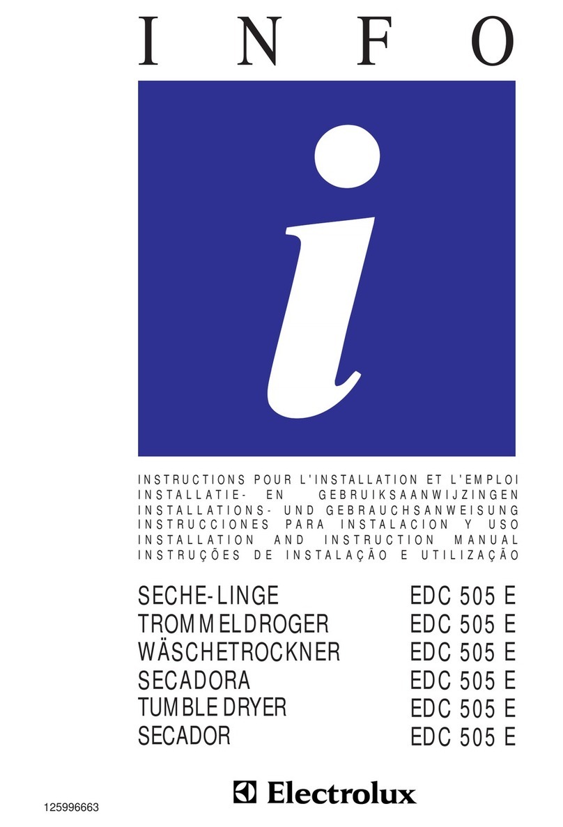 Electrolux EDC 505 E Installation and instruction manual