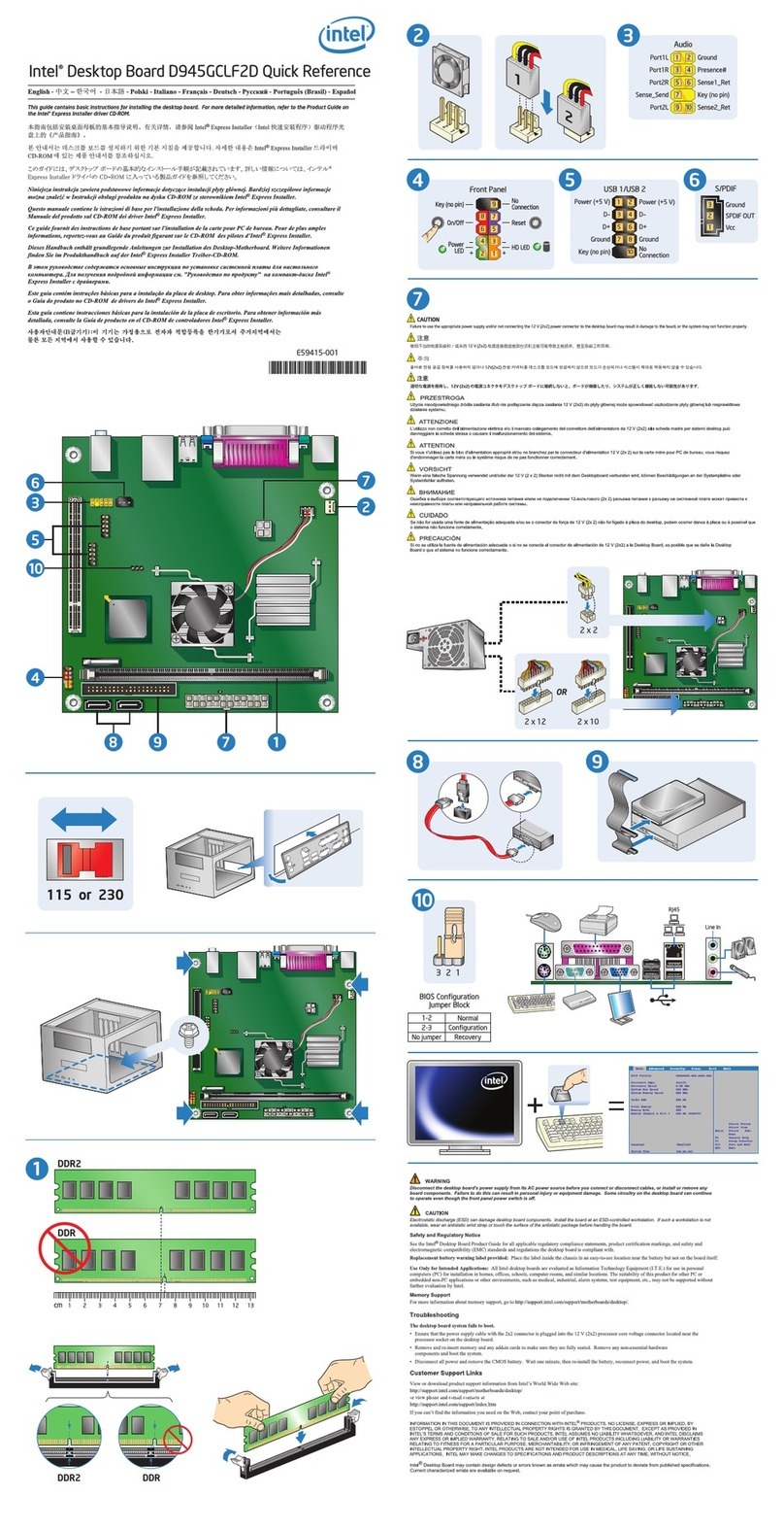 Intel D945GCLF2D - Desktop Board With Integrated Atom Processor... User manual Intel D945GCLF2D - Desktop Board With Integrated Atom Processor... User manual