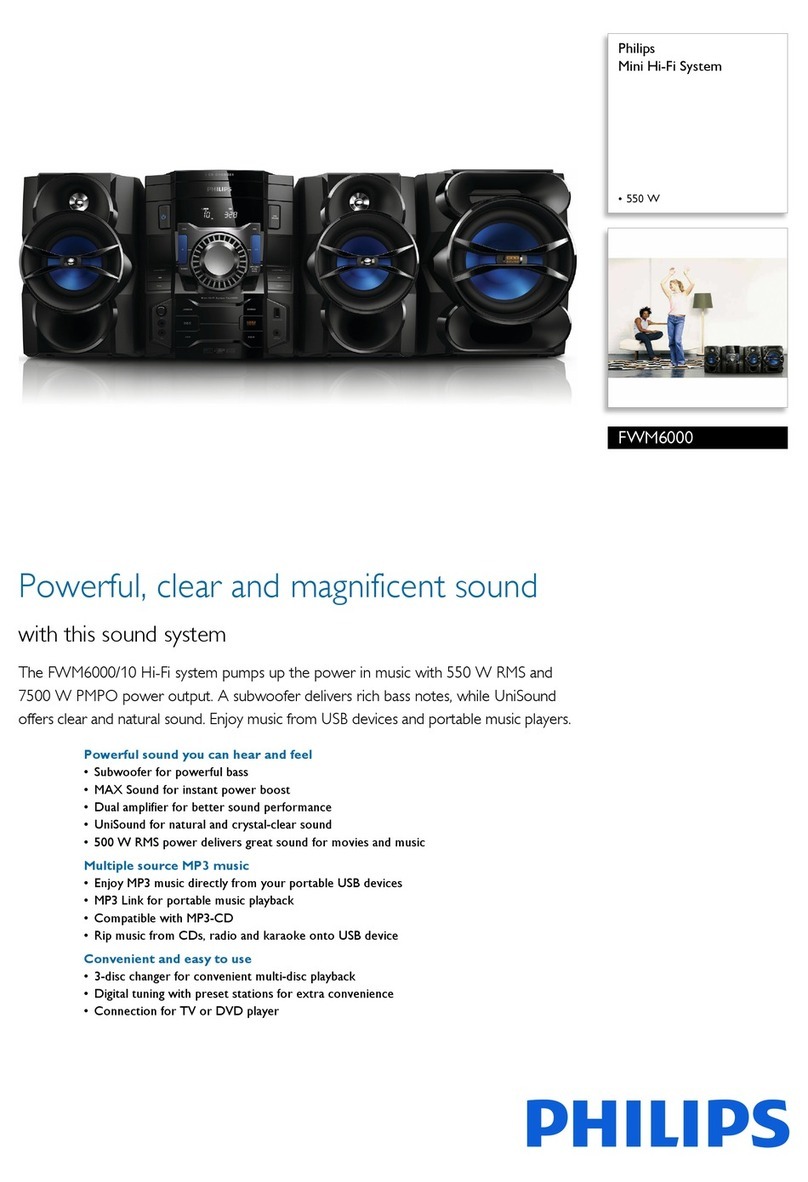 Philips FWM6000 User manual