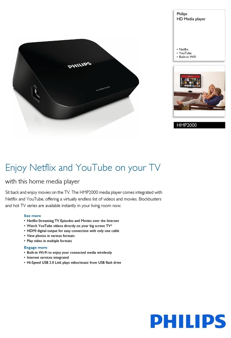 Philips Netflix HMP2000 User manual