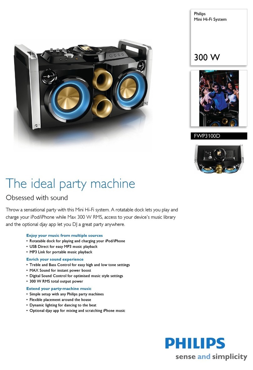 Philips FWP3100D Specifications