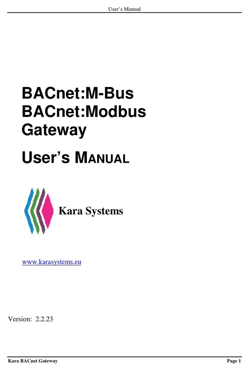 Kara Systems BACnet:M-Bus user manual