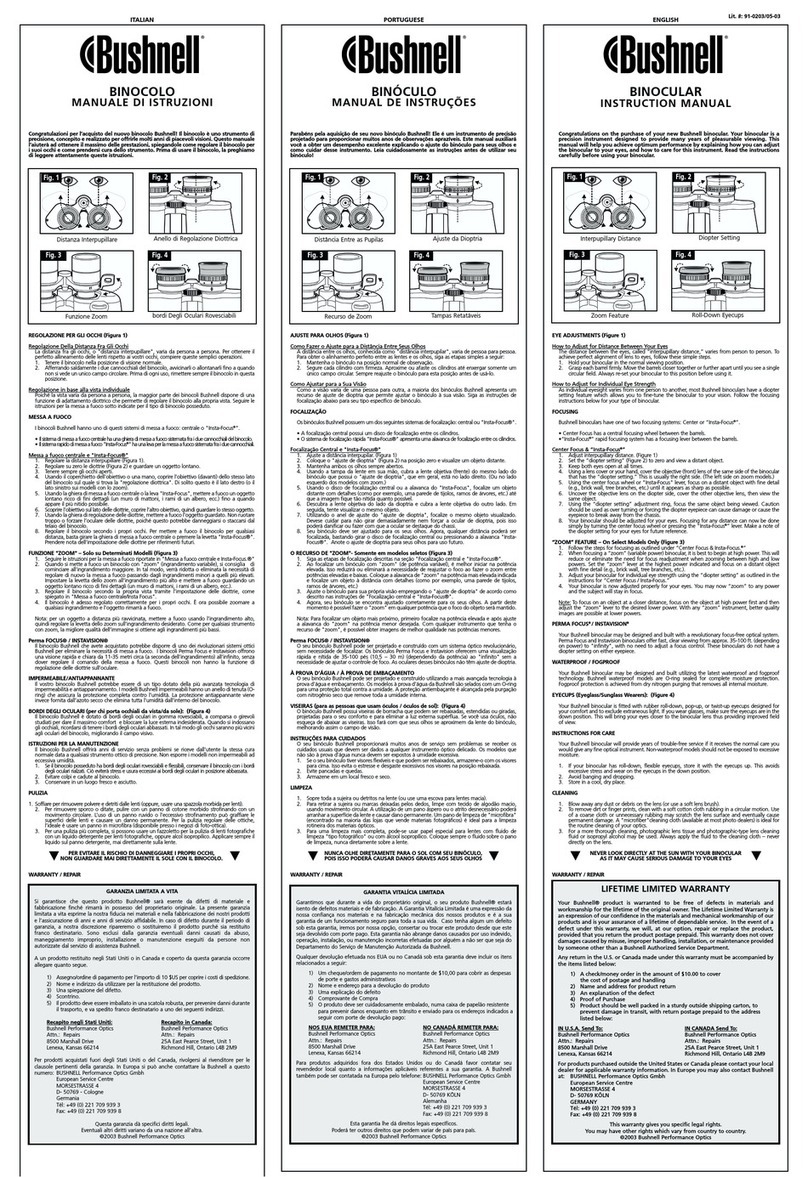 Bushnell BINOCULARS-MULTIPLE LANGUAGES User manual