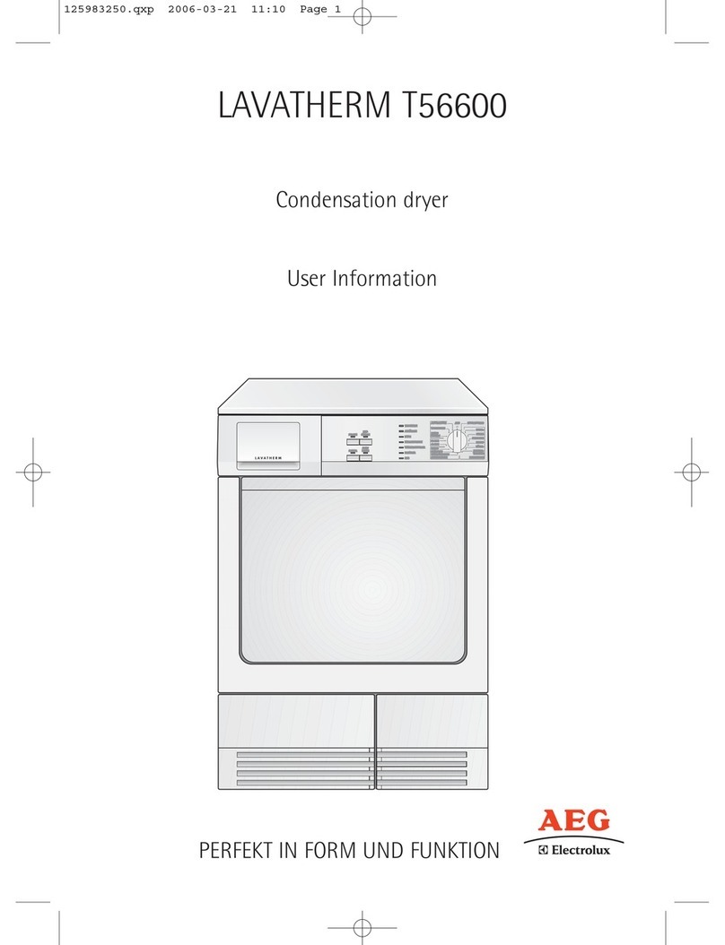 AEG LAVATHERM T56600 User information AEG LAVATHERM T56600 User information