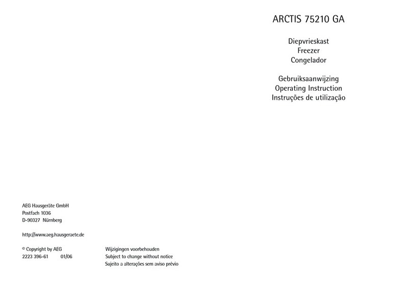 AEG ARCTIS 75210 GA User manual