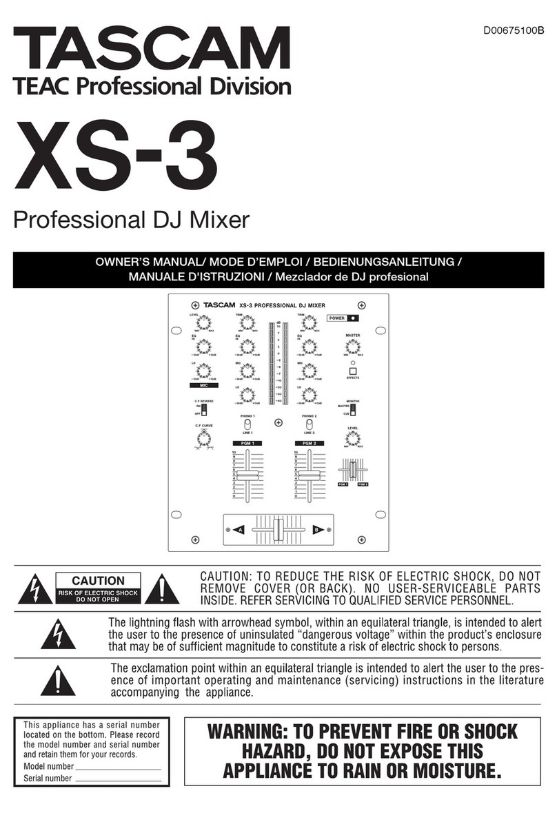 Tascam XS-3 owner's manual