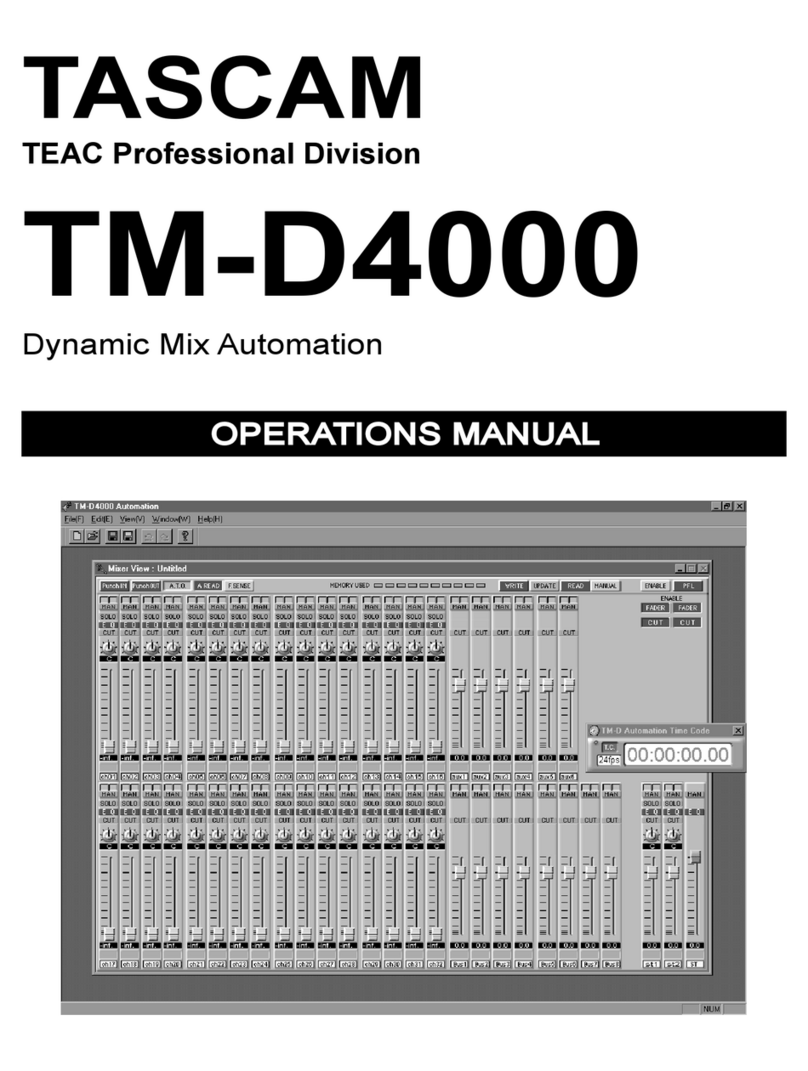Tascam TM-D4000 Operation manual