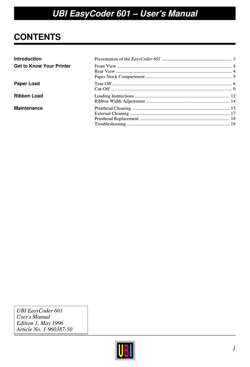 UBI EasyCoder 601 User manual
