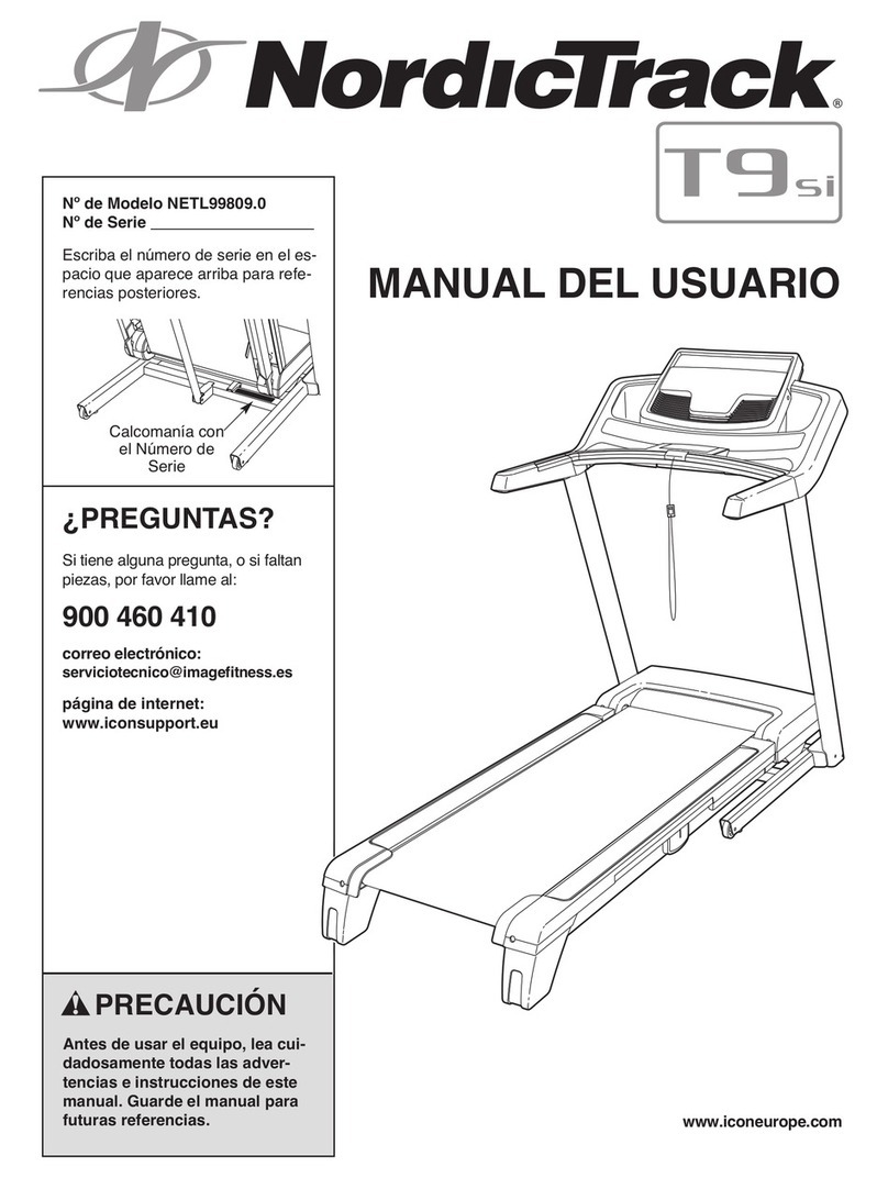 NordicTrack T9 Si Cwl Treadmill User guide