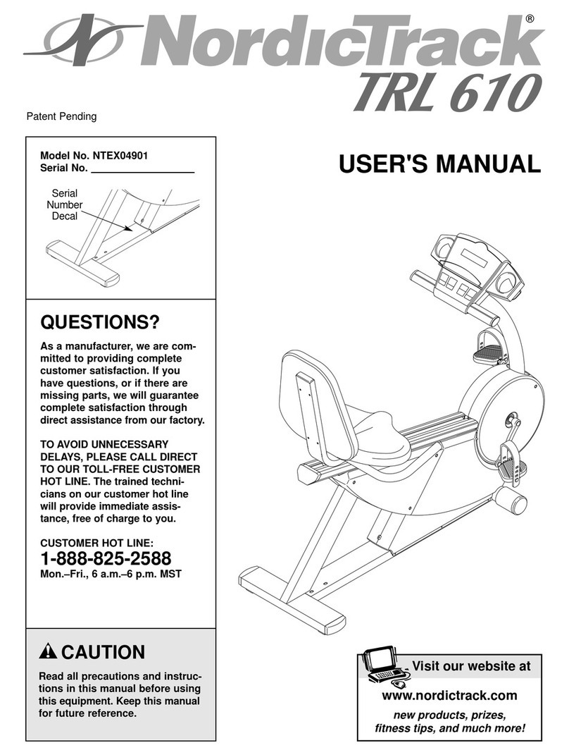 NordicTrack TRL 610 manual