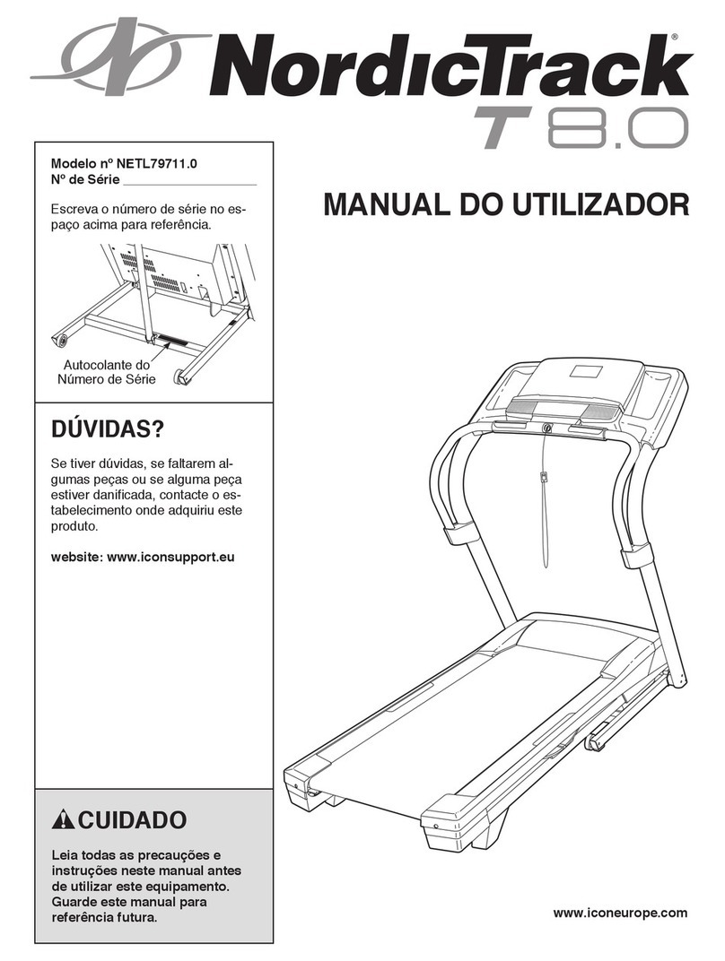 NordicTrack T8.0 Treadmill Setup guide
