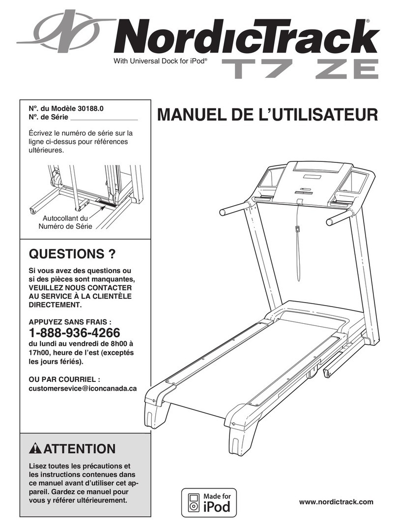 NordicTrack T7 Ze Treadmill Manuel de l'utilisateur