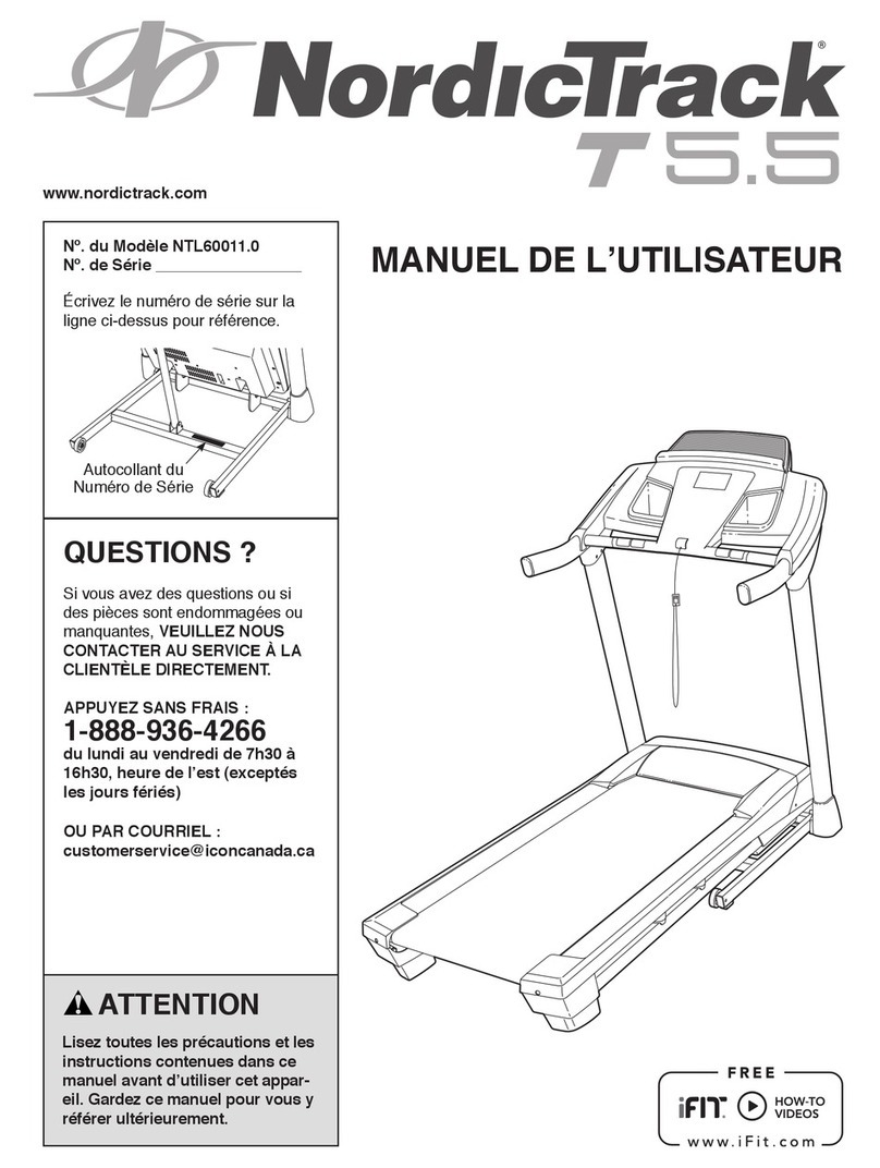 NordicTrack T5 Lv Treadmill Configuration guide