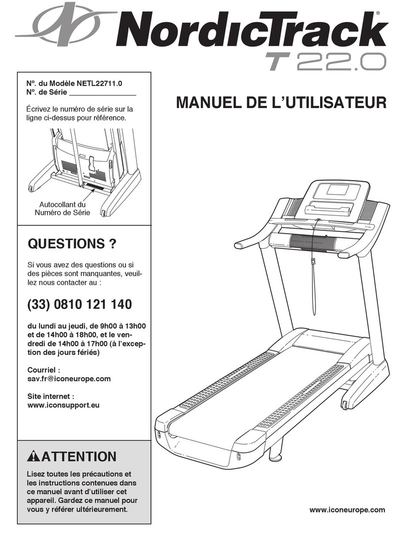 NordicTrack T22.0 Treadmill User manual