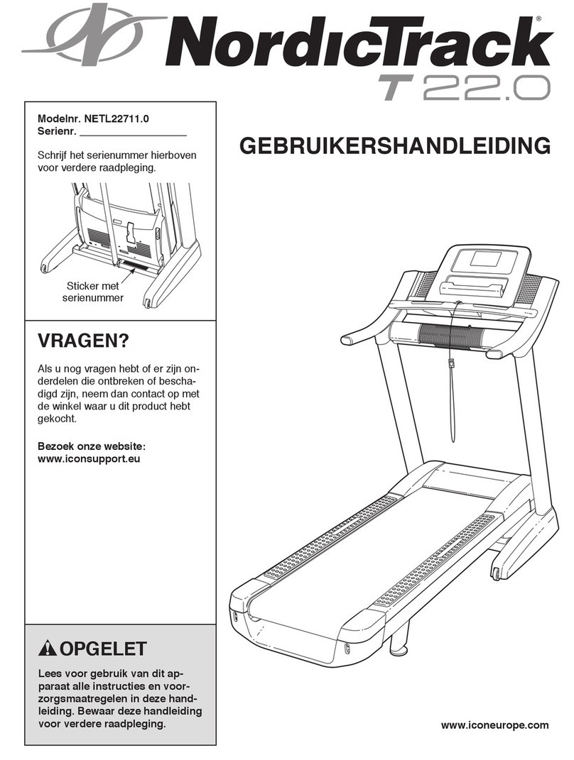 NordicTrack T22.0 Treadmill User manual