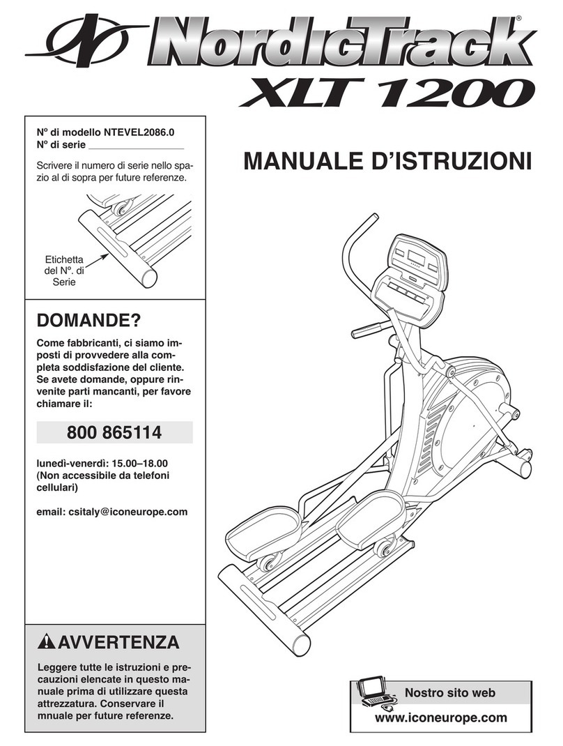NordicTrack Xlt 1200 Elliptcal Manuale d'istruzioni