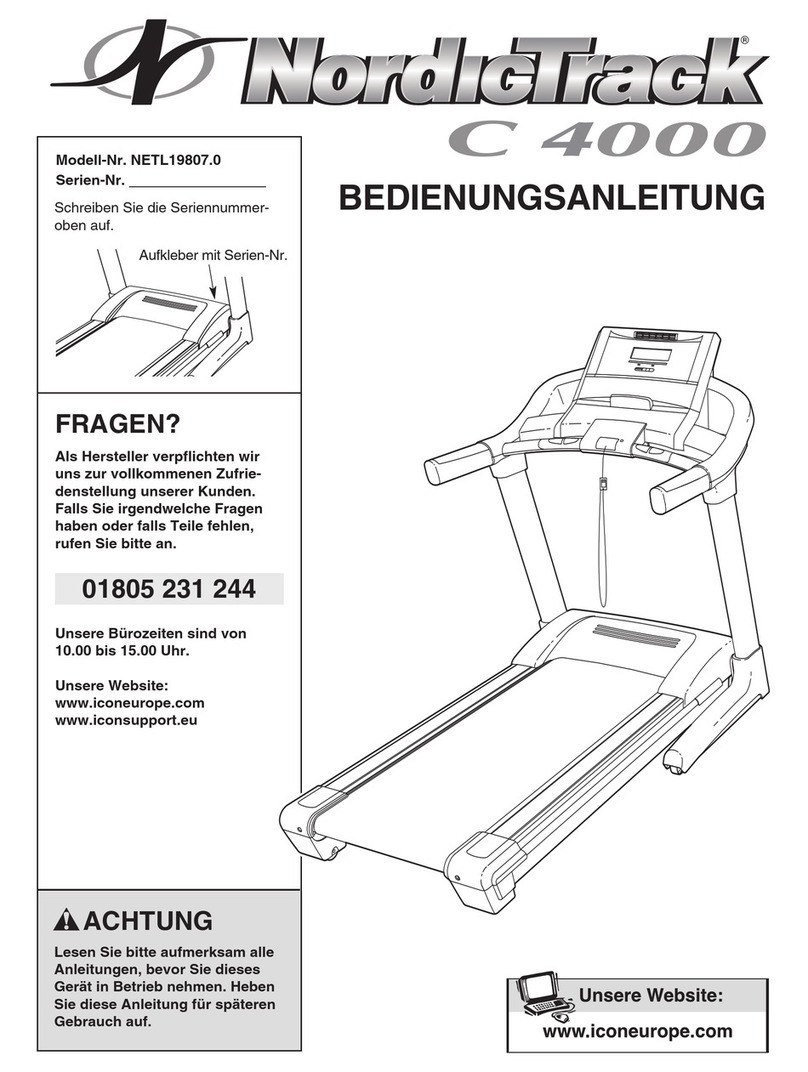 NordicTrack Viewpoint 8500 Treadmill Bedienungsanleitung