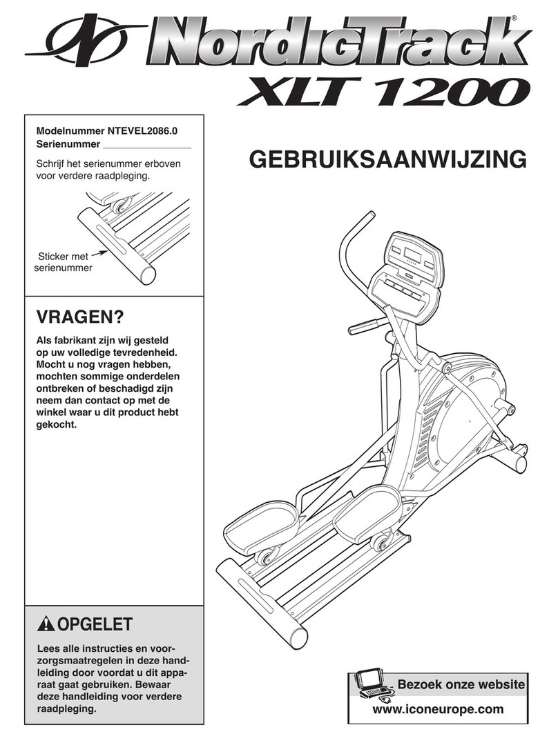 NordicTrack Xlt 1200 Elliptcal Gebruiksaanwijzing