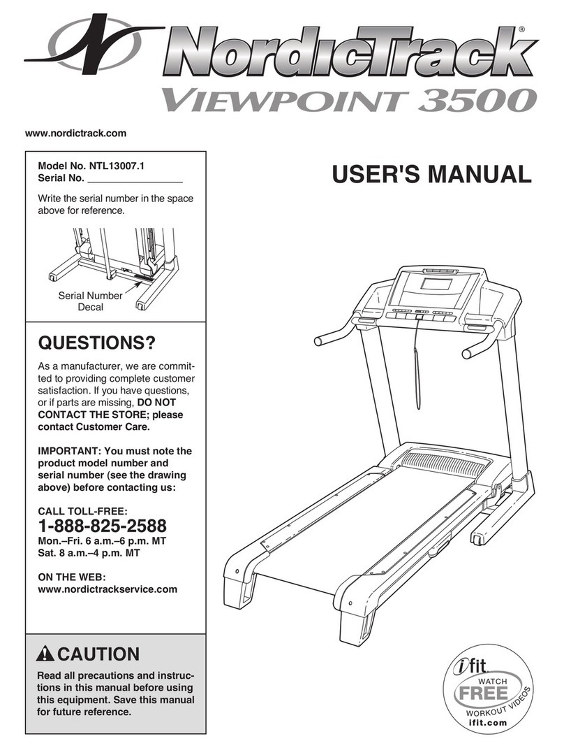 NordicTrack Viewpoint 3500 Treadmill manual
