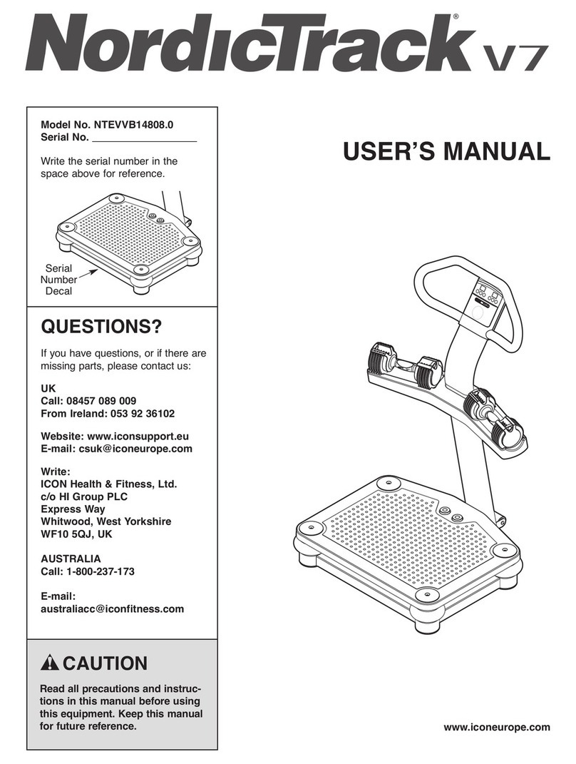 NordicTrack V7 manual