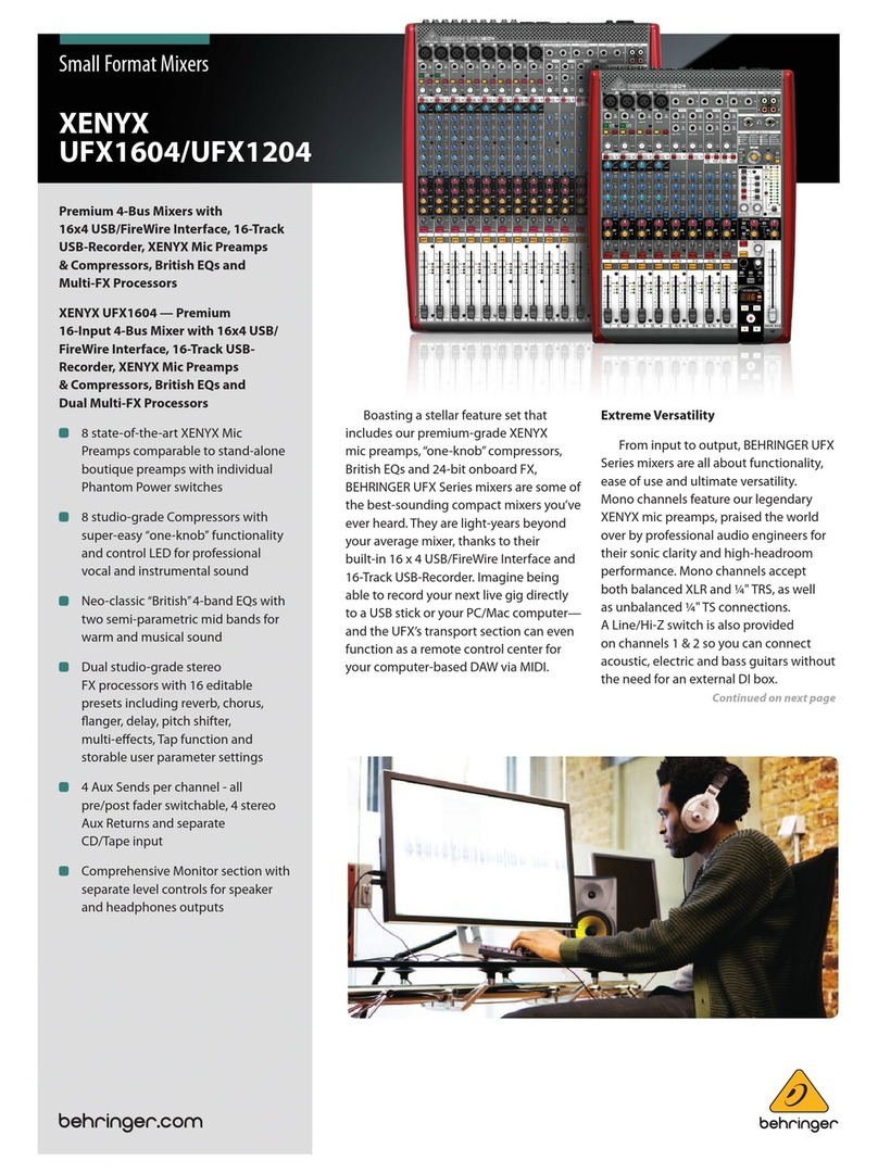 Behringer XENYX UFX1204 User manual