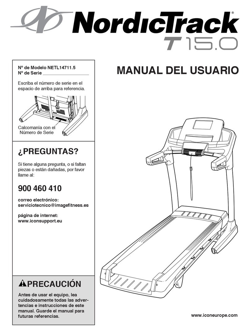 NordicTrack T15.0 Treadmill User guide