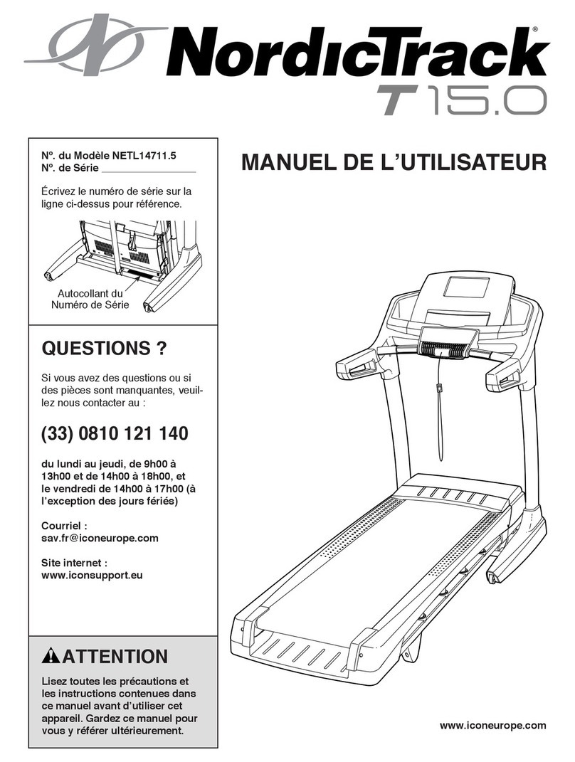 NordicTrack T15.0 Treadmill User manual