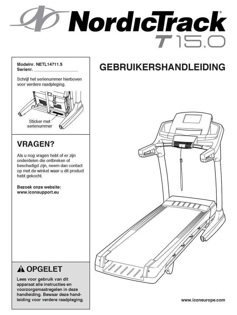 NordicTrack T15.0 Treadmill User manual