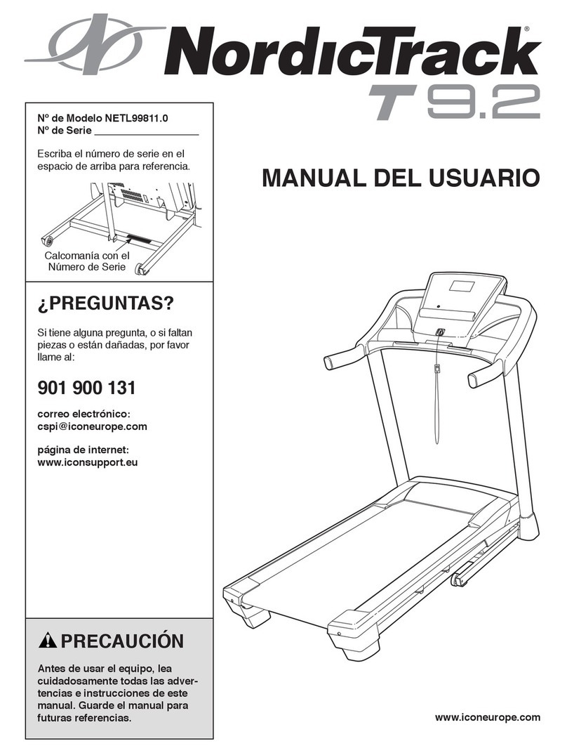 NordicTrack T 9.2 Treadmill User guide
