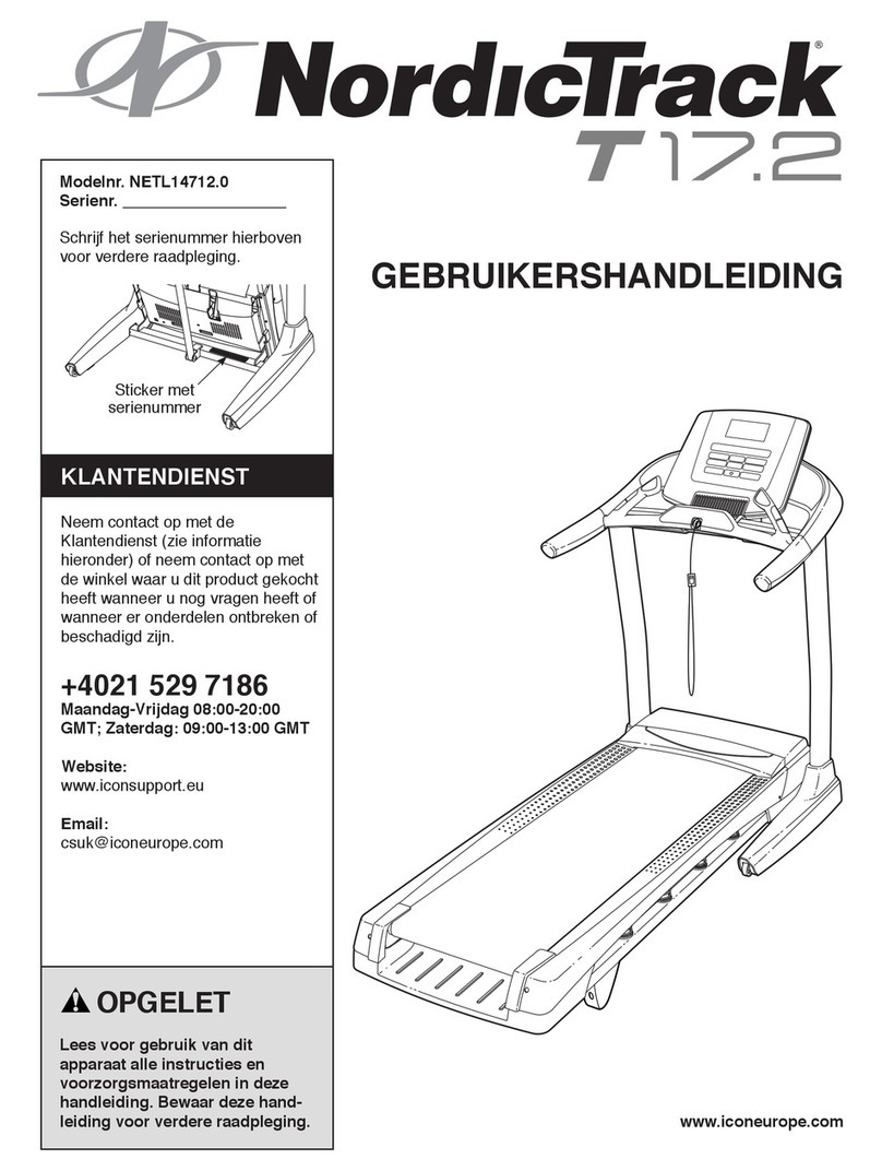 NordicTrack T 17.2 Treadmill Gebruikershandleiding