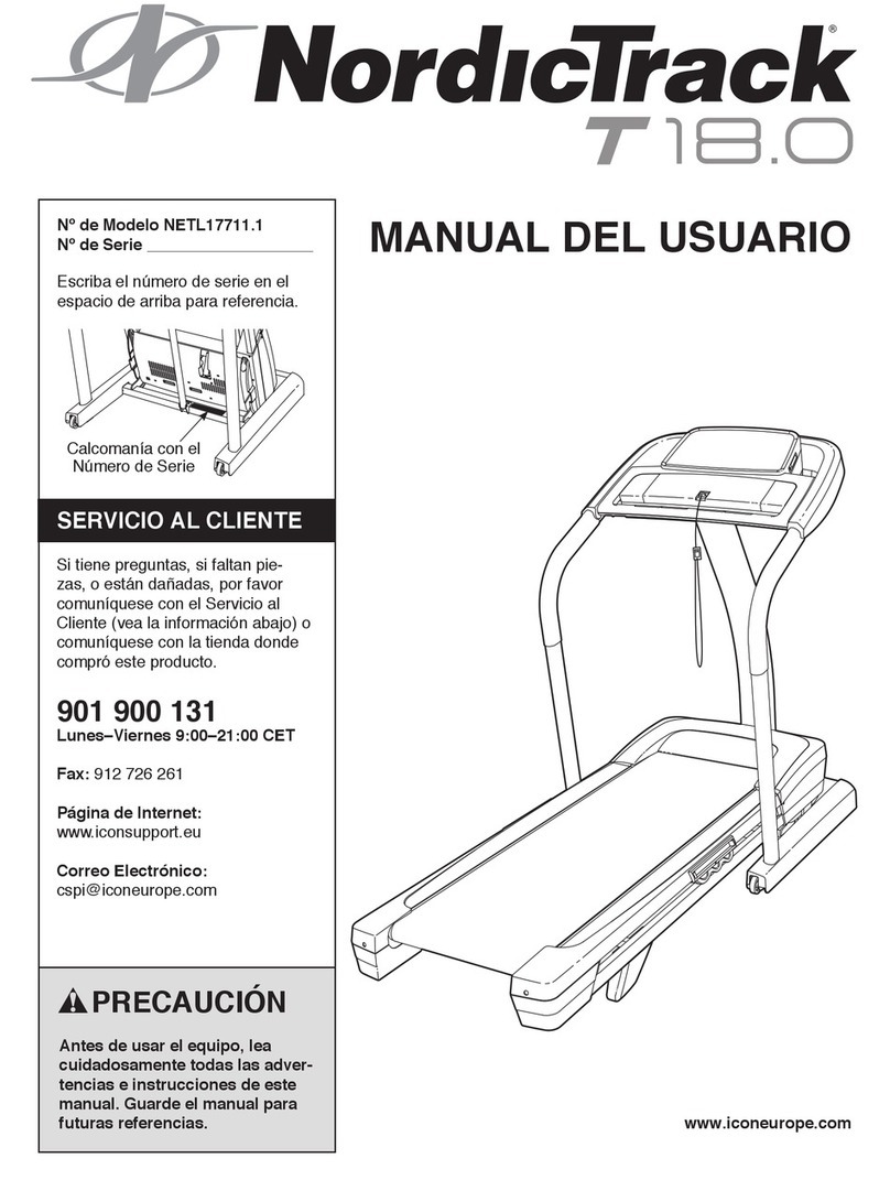 NordicTrack T18.0 Treadmill User guide