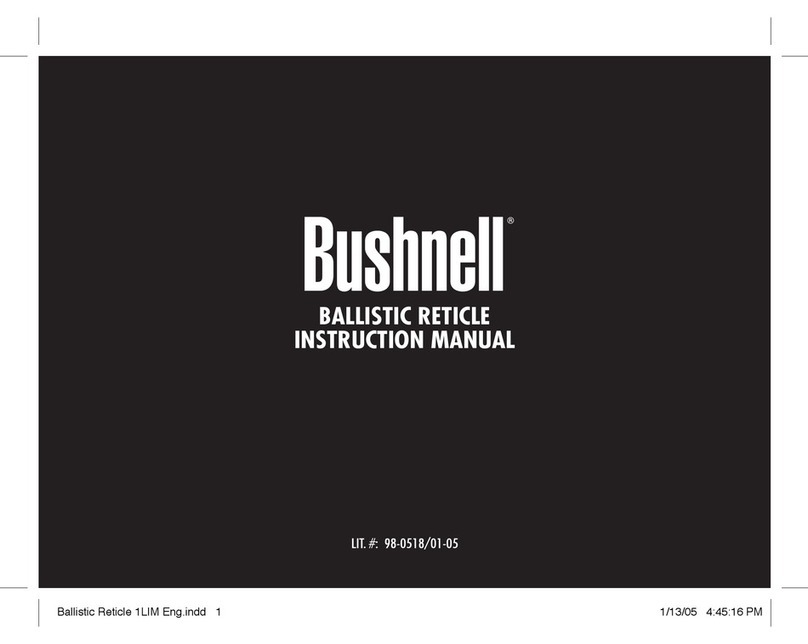 Bushnell BALLISTIC RETICLE instruction manual