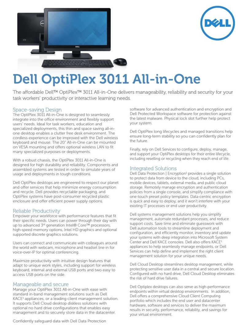Dell OptiPlex 3011 AIO Specifications