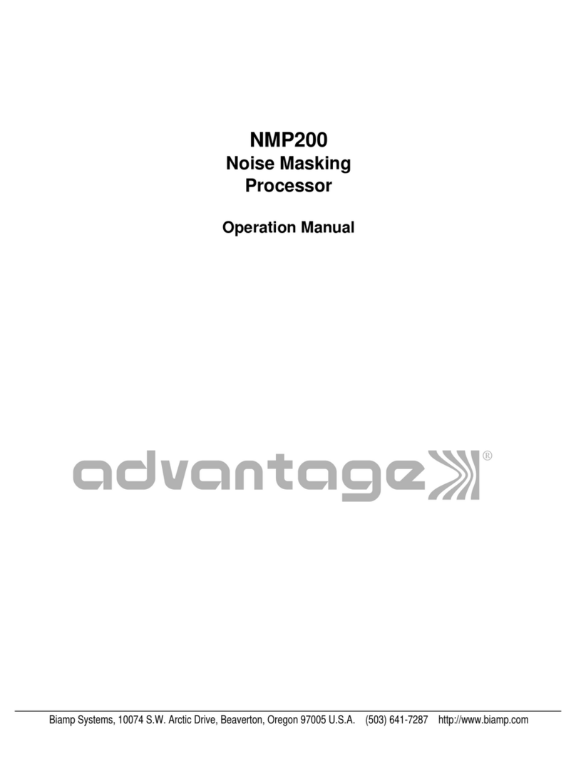 Biamp ADVANTAGE NMP200 User manual