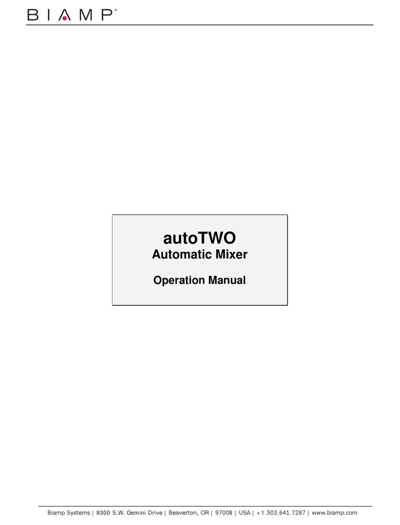 Biamp autoTWO Operation manual Biamp autoTWO Operation manual