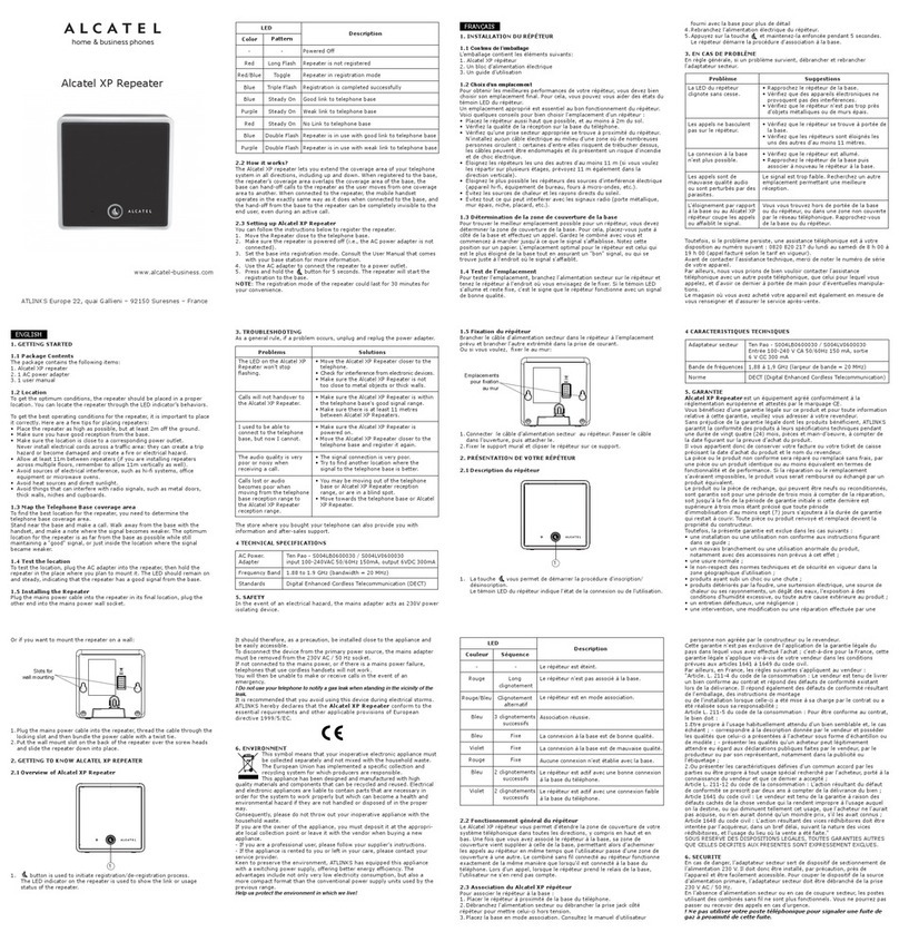 Alcatel XP Getting started guide