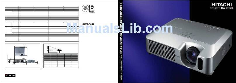 Hitachi CP-X255 User manual