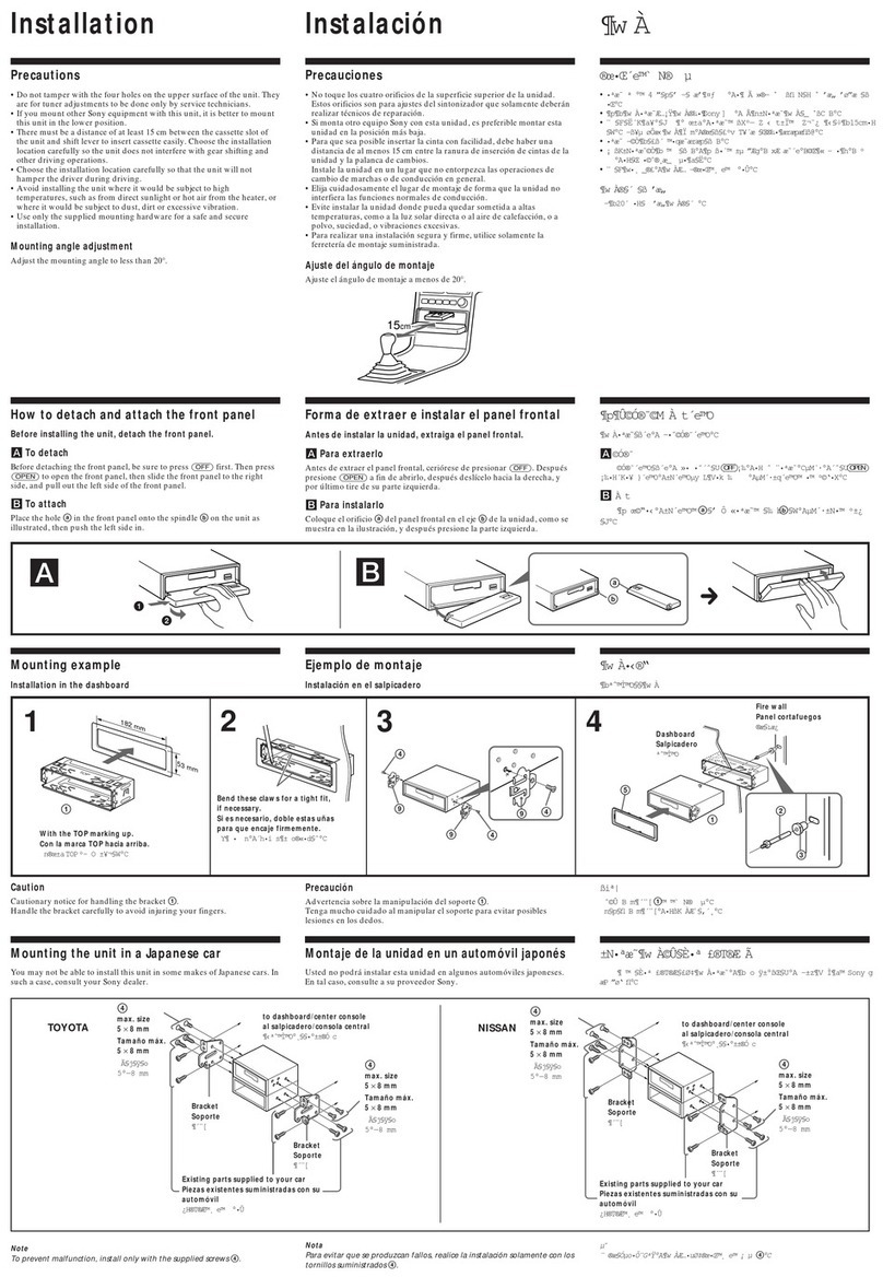 Sony XR-C8100 Product guide