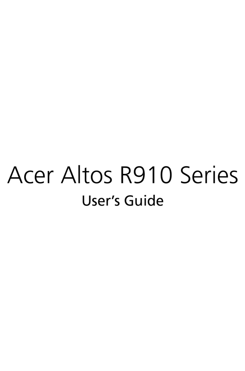 Acer ALTOS R910 Series User manual Acer ALTOS R910 Series User manual