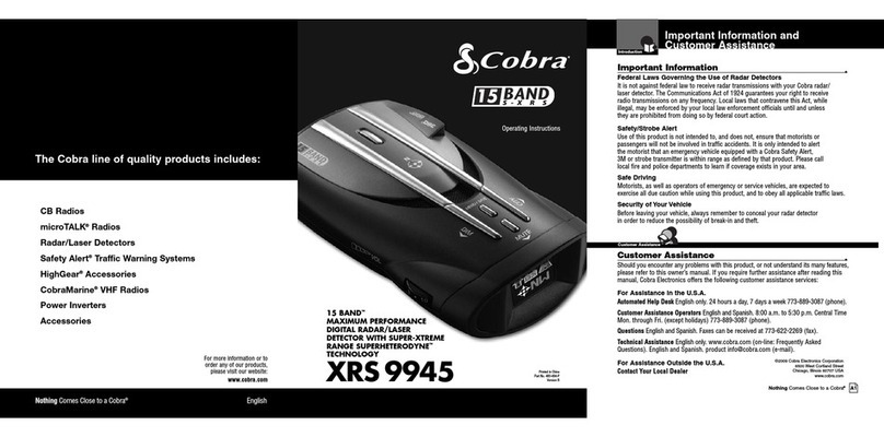 Cobra XRS 9945 User manual