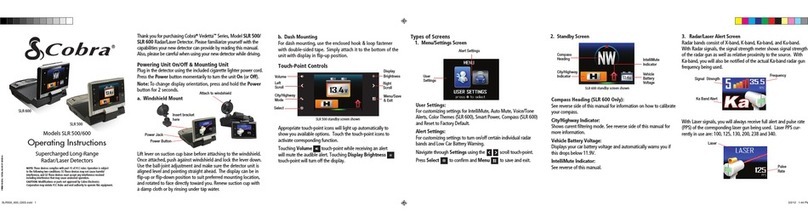 Cobra SLR 600 User manual