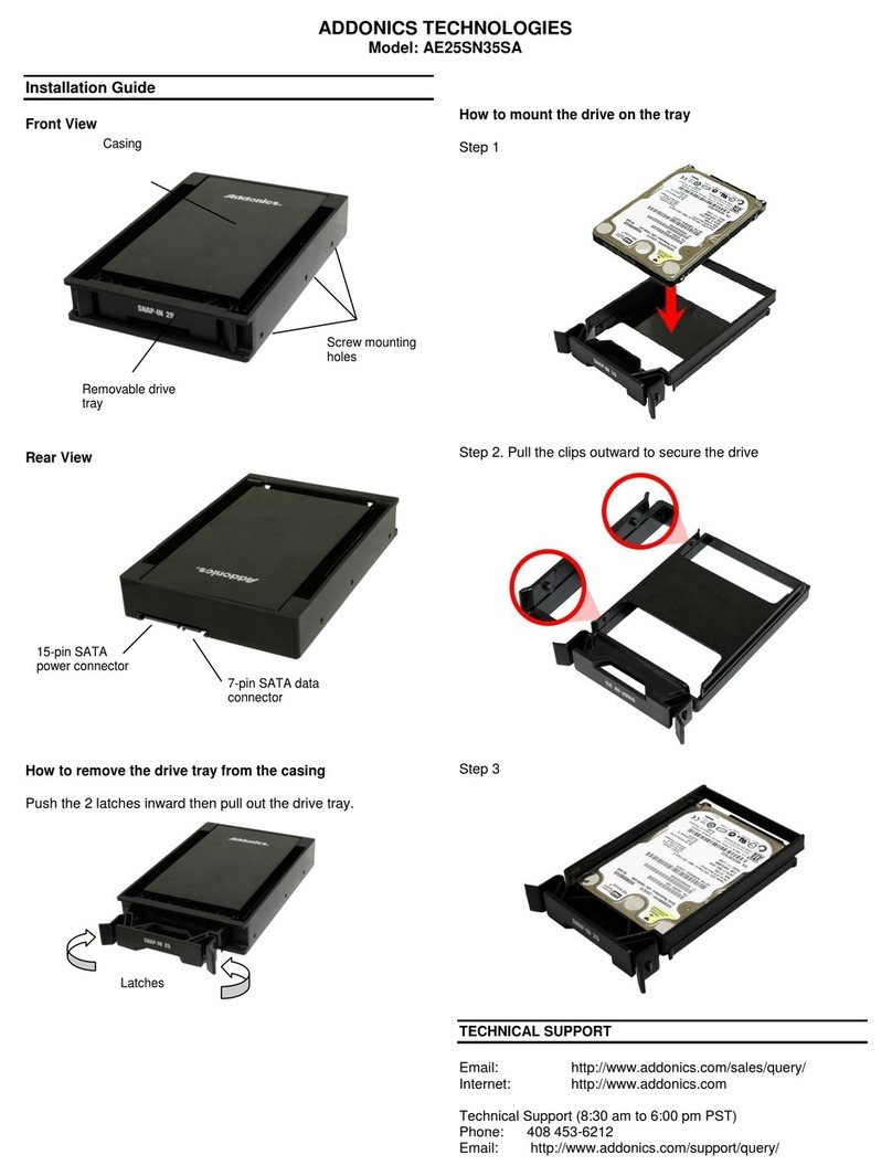 Addonics Technologies AE25SN35SA installation guide